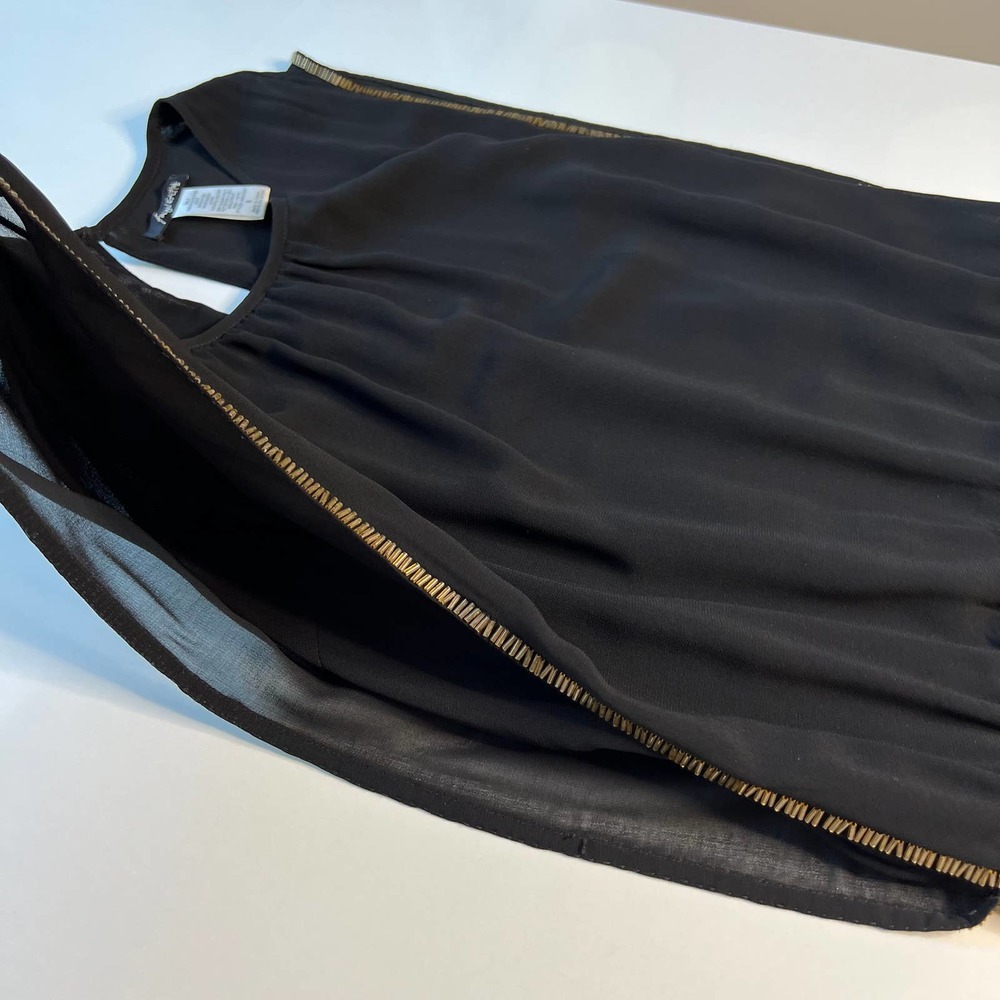 Foreign Exchange Women's Dress Mini Black Embellished Detail Side Zipper Size S - Picture 5 of 10
